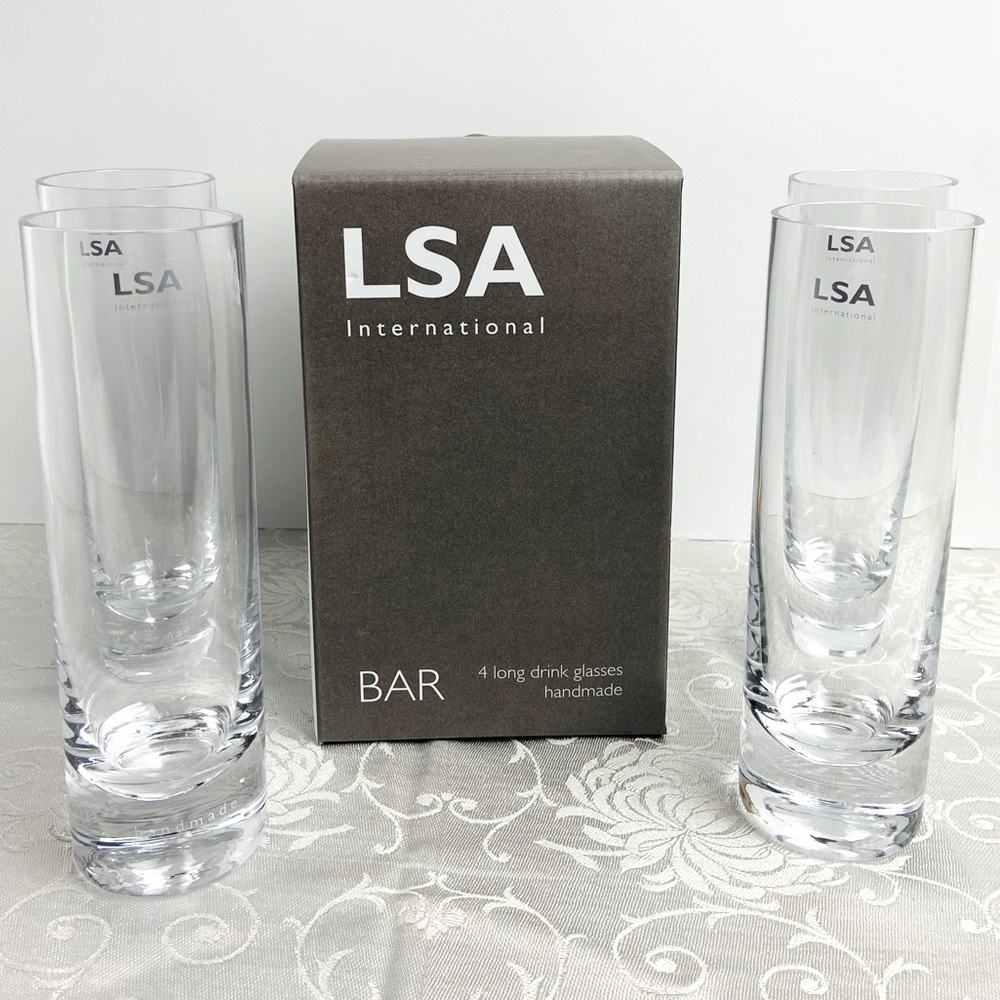 LSA International Long Drink Glasses 4pc. Highball